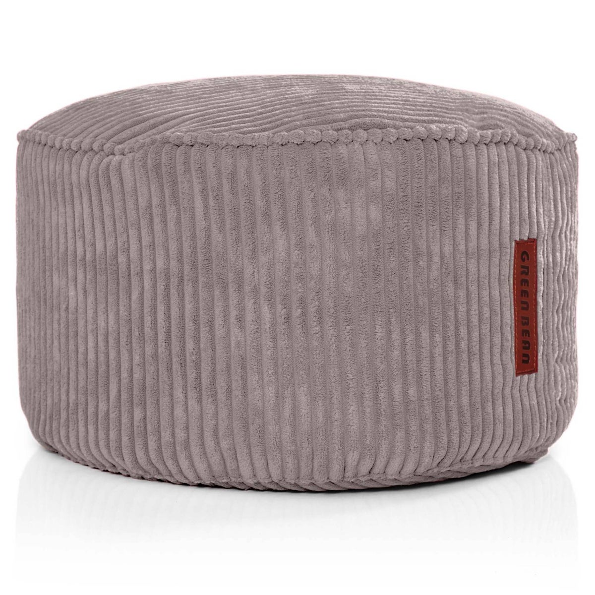 Groene bonen poef kussen 45x25cm met EPS kralen vulling & corduroy stof vloerkussen ligstoel kussen zitkussen poef fauteuil kinderen volwassenen stoffen kruk opbergruimte grijs