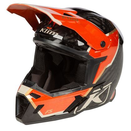Casque cross KLIM F5 KOROYD TOPO 2024 - Marron / Orange