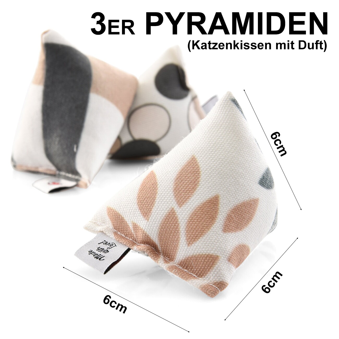 Canadian Cat Company großes 6er Catnip Schmusekissen Set