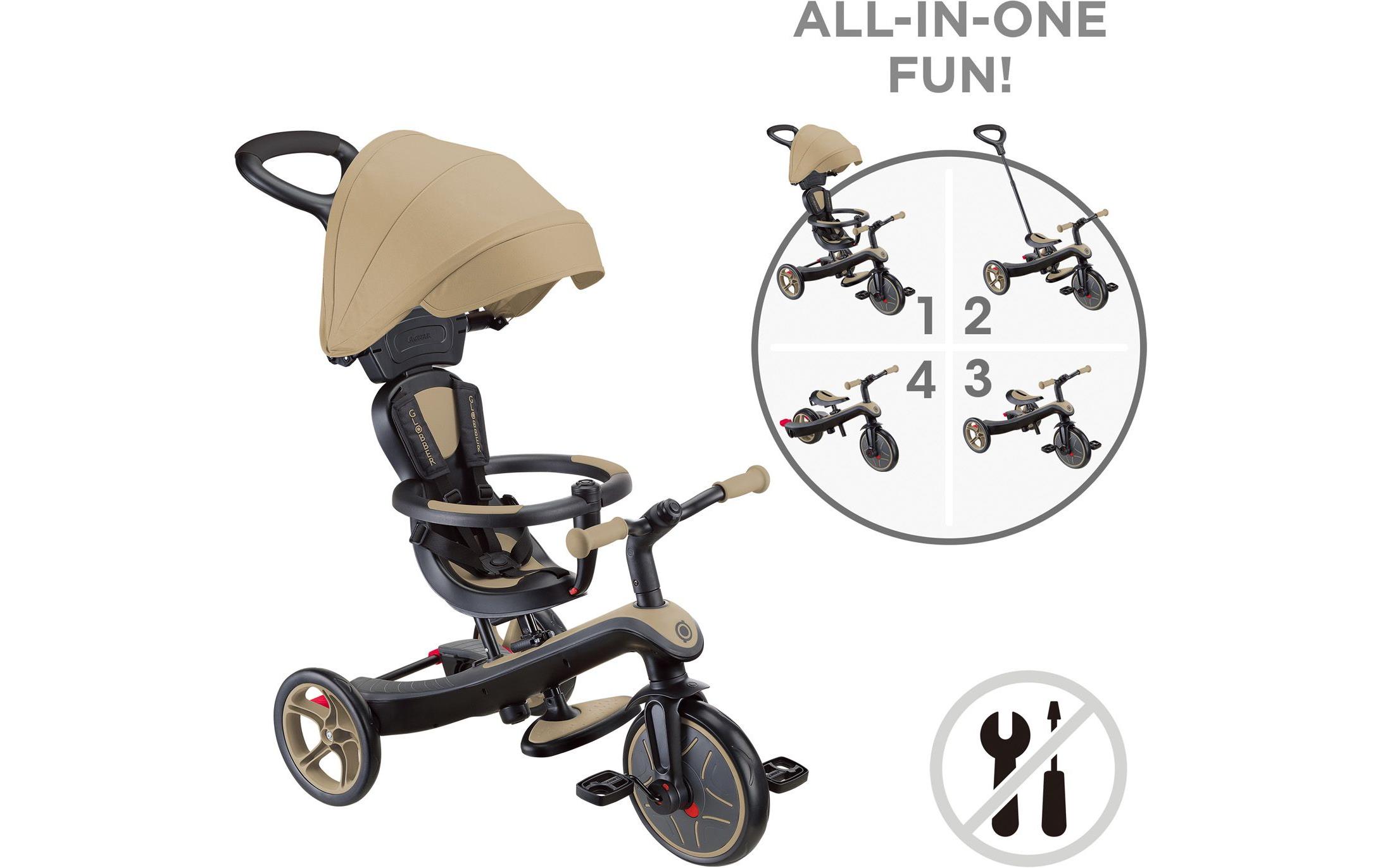 Dreirad Trike Explorer 4 in 1 Sand<br>Vielseitiges 4-in-1-Fahrzeug für kleine Entdecker