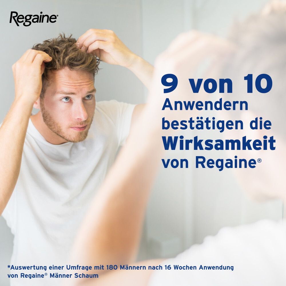 Regaine® Männer Schaum 3 Monats-Vorrat - Jetzt 10% sparen mit dem Code ,,regaine2024''