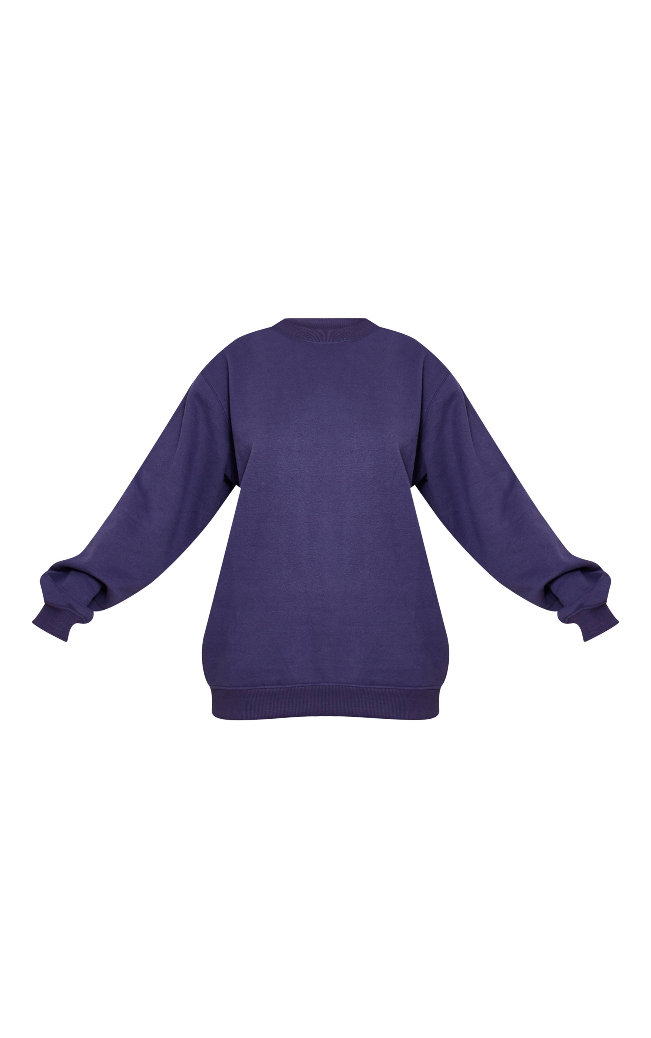 Bleu Marine Sweat-shirt Col Rond Oversize Tall