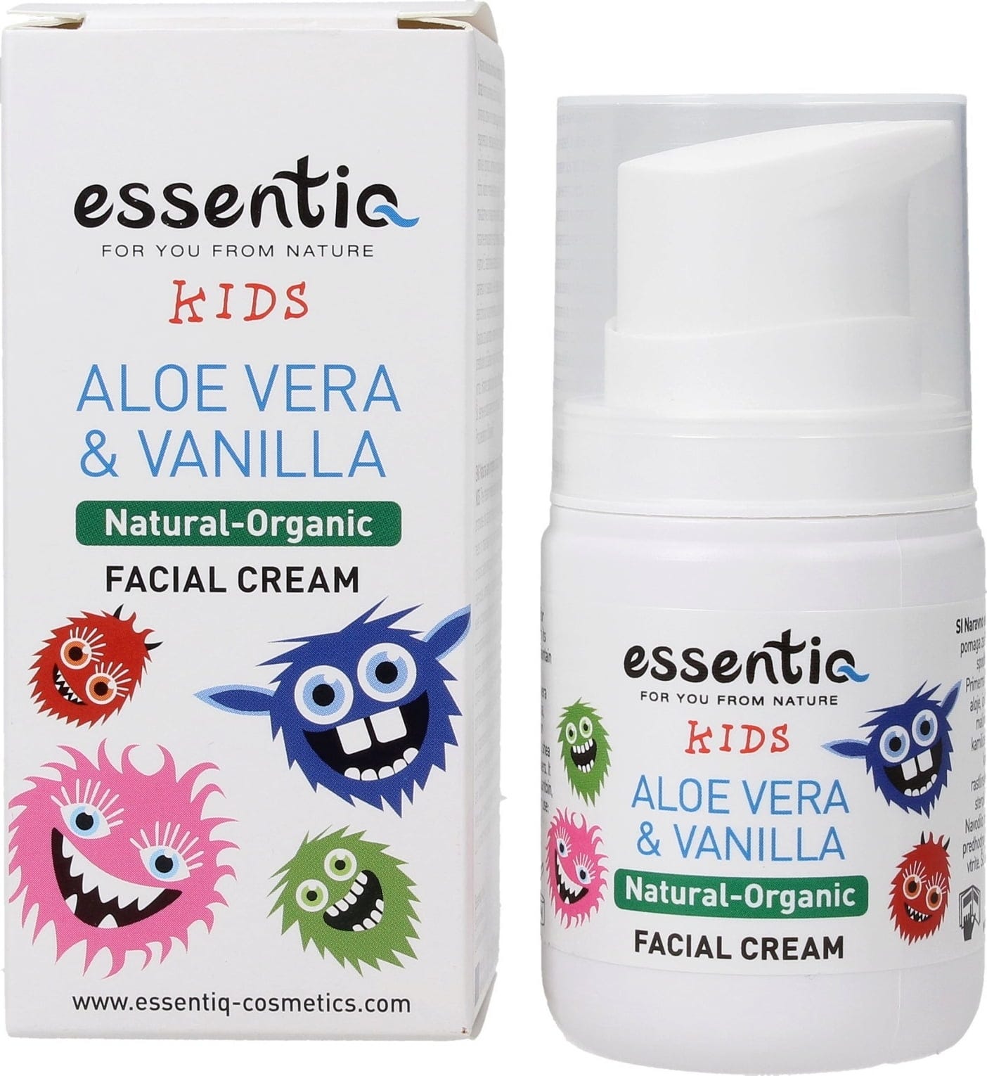 Essentiq  KIDS Aloe Vera & Vanilla Kids Facial Cream, 50 ml