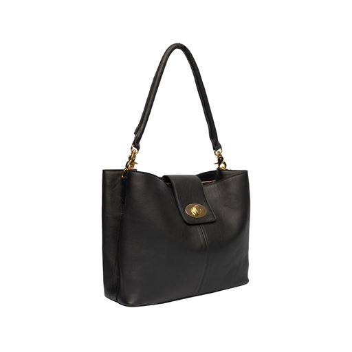 Re:Designed Carola Big Skuldertaske, Black/Gold