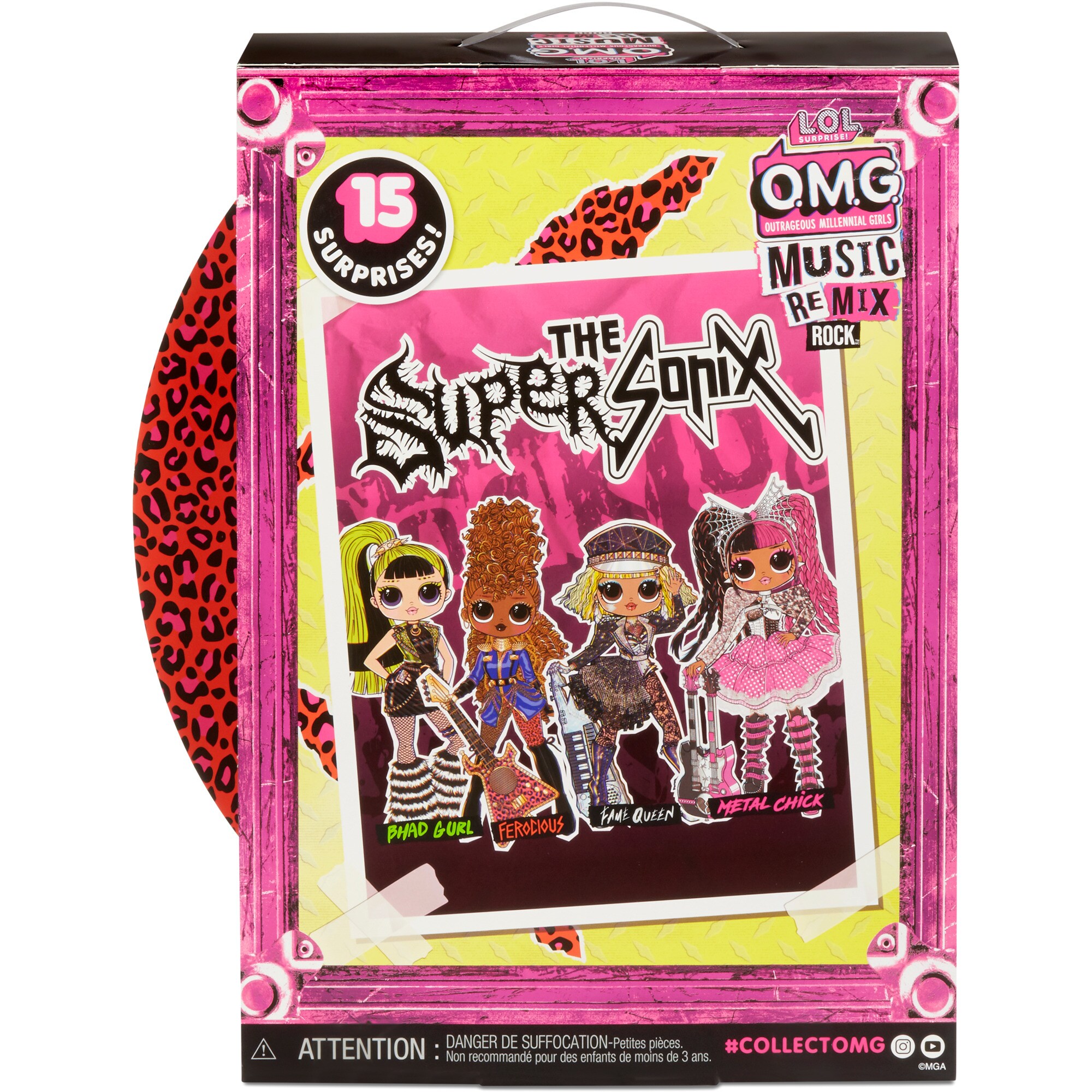 MGA Entertainment Puppe L.O.L. Surprise OMG Remix Rock - Ferocious and Bass Guitar