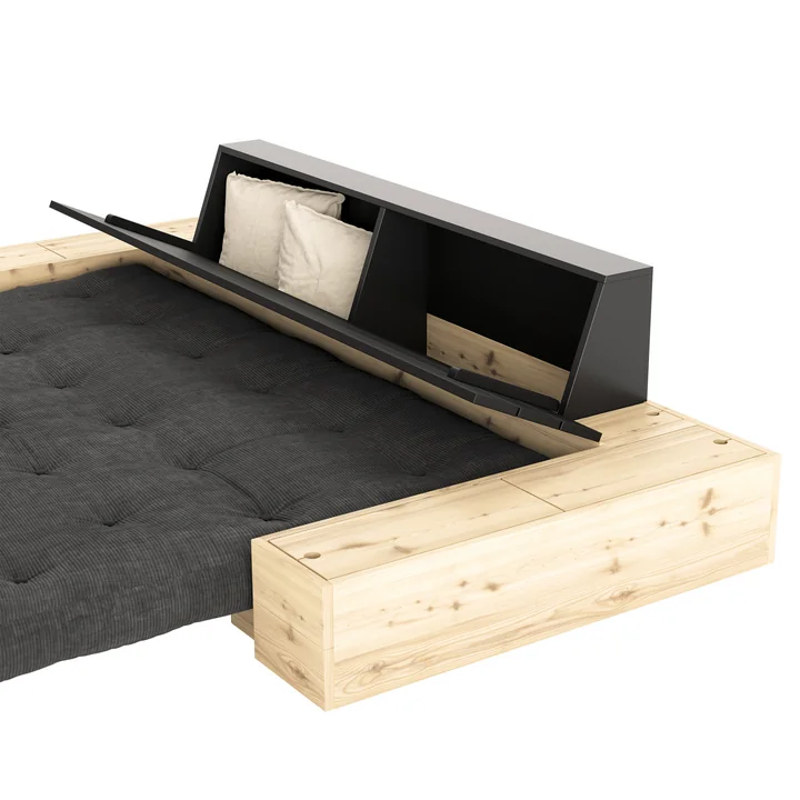 Karup Design - Base Schlafsofa, Kiefer klar lackiert / charcoal