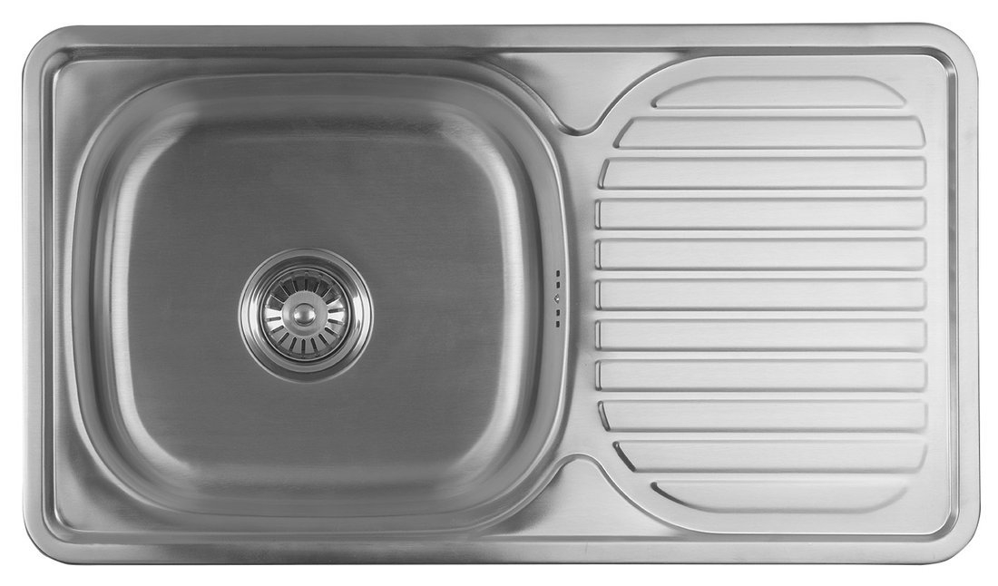 Aqualine spoelbak 76x42x18cm RVS