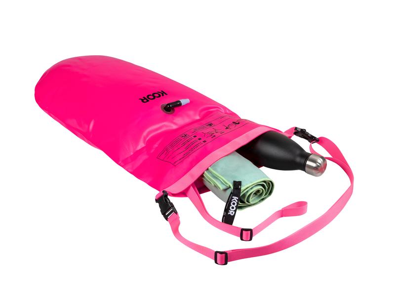 KOOR Schwimmboje Booa 20L Rosa 20 l Dry Bag und Schwimmboje in einem