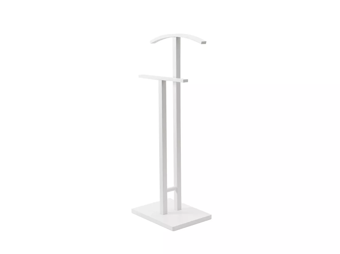 Valet de chambre - H105cm x L44cm x P29cm - bois coloris blanc - Nordique
