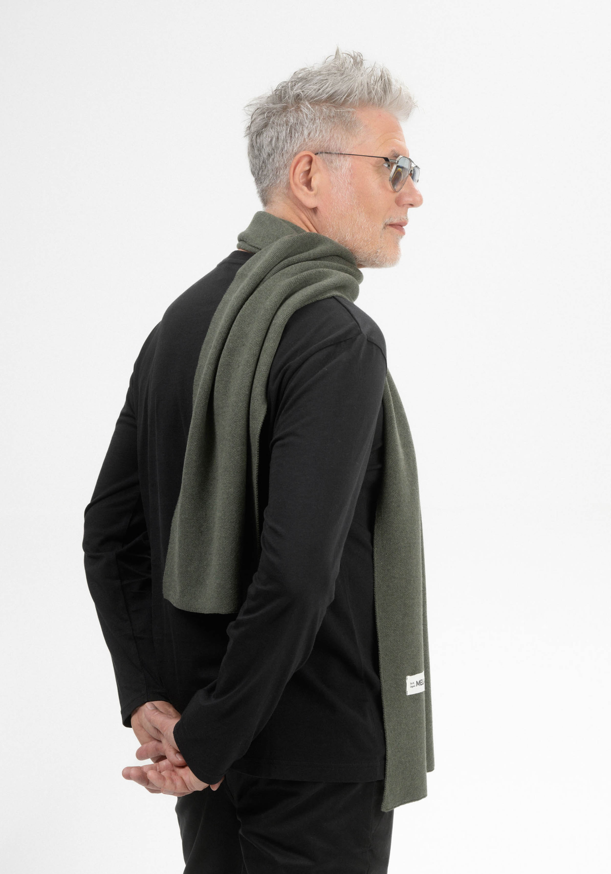 Mela Jacquard Schal Asmee Grün Melange