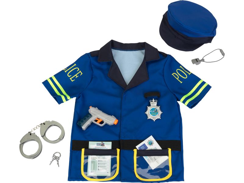 Klein-Toys Polizeikostüm mit Mütze Polizei-Spielset