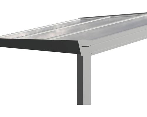 Expert terrasoverkapping met opaal polycarbonaat, 300x250 cm, wit