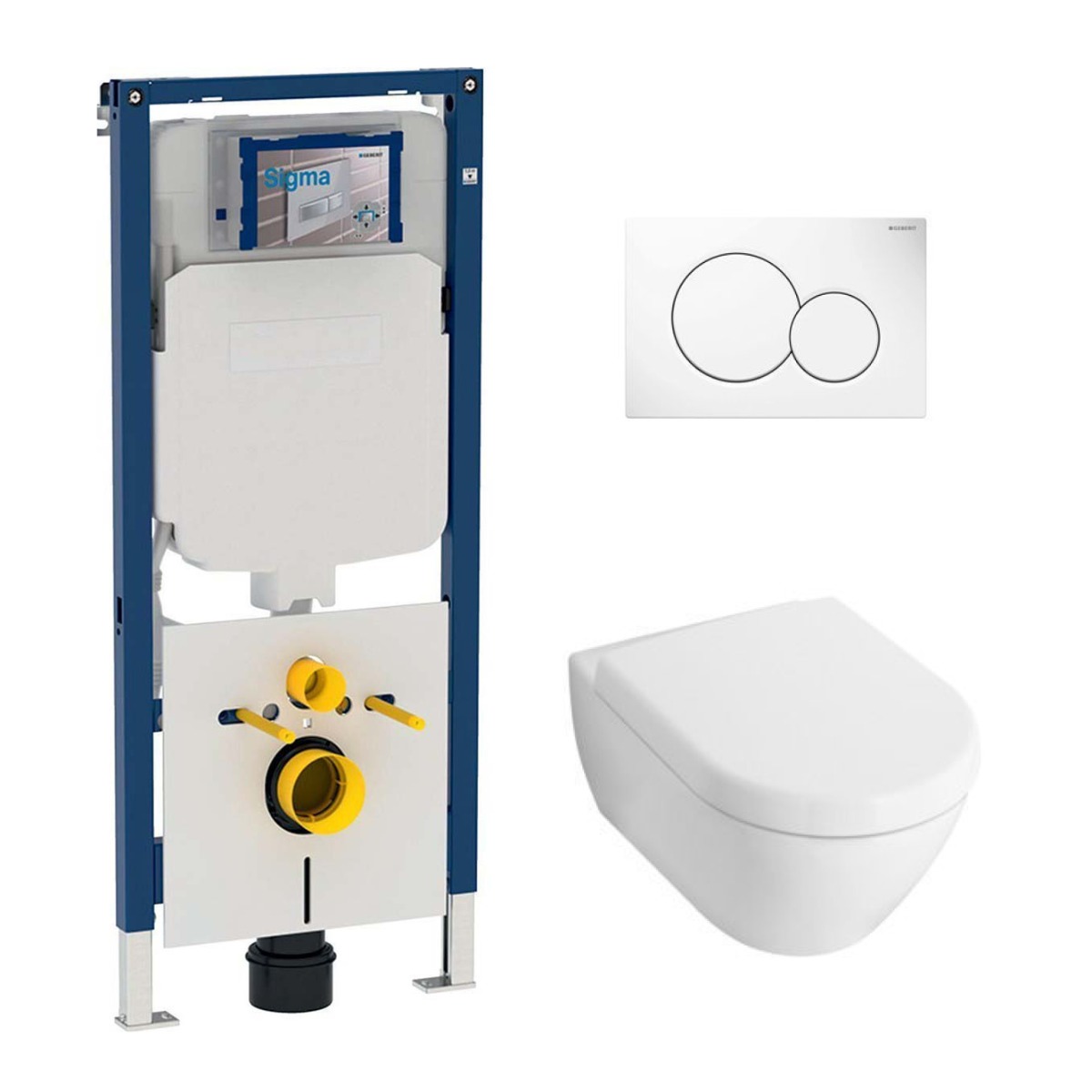 Geberit UP720 toiletset met Villeroy en Boch Subway 2.0 wandcloset en zitting