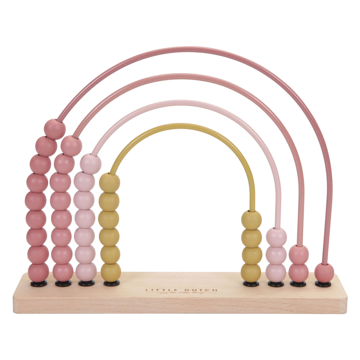 Little Dutch Houten Regenboog Telraam Roze