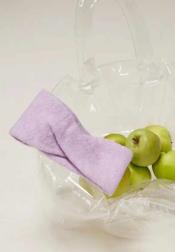 Strickmix Stirnband - soft pure lilac melange