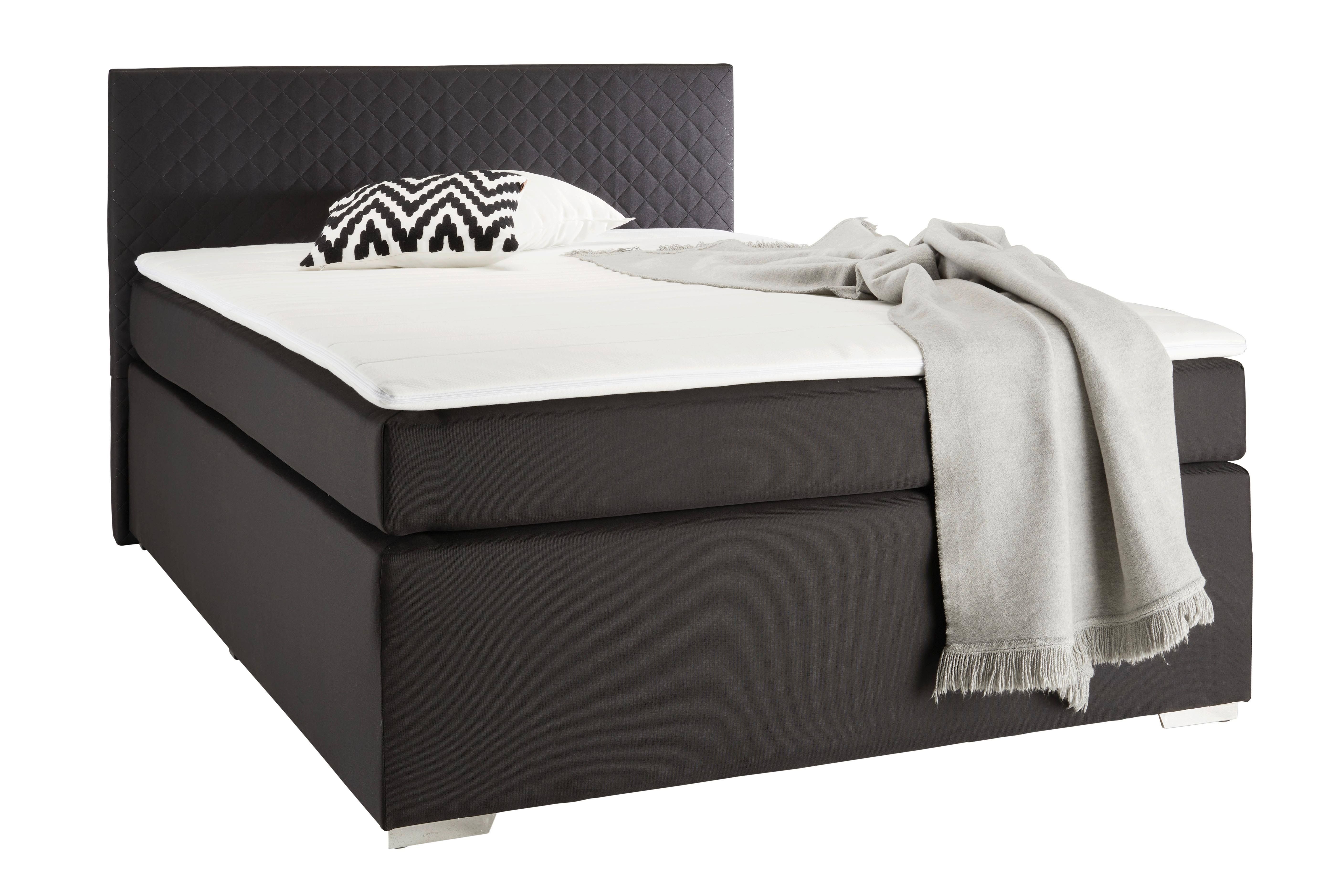 Boxspringbett Mali New in Schwarz
