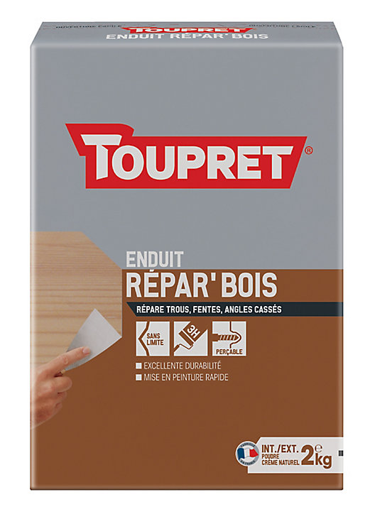 Enduit répar'bois en poudre Toupret 2kg