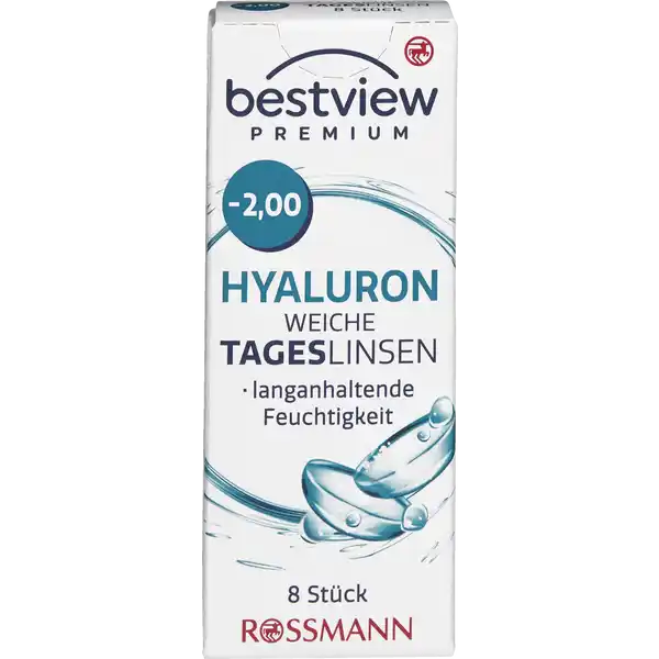 Premium weiche Tageslinsen Hyaluron -2,00