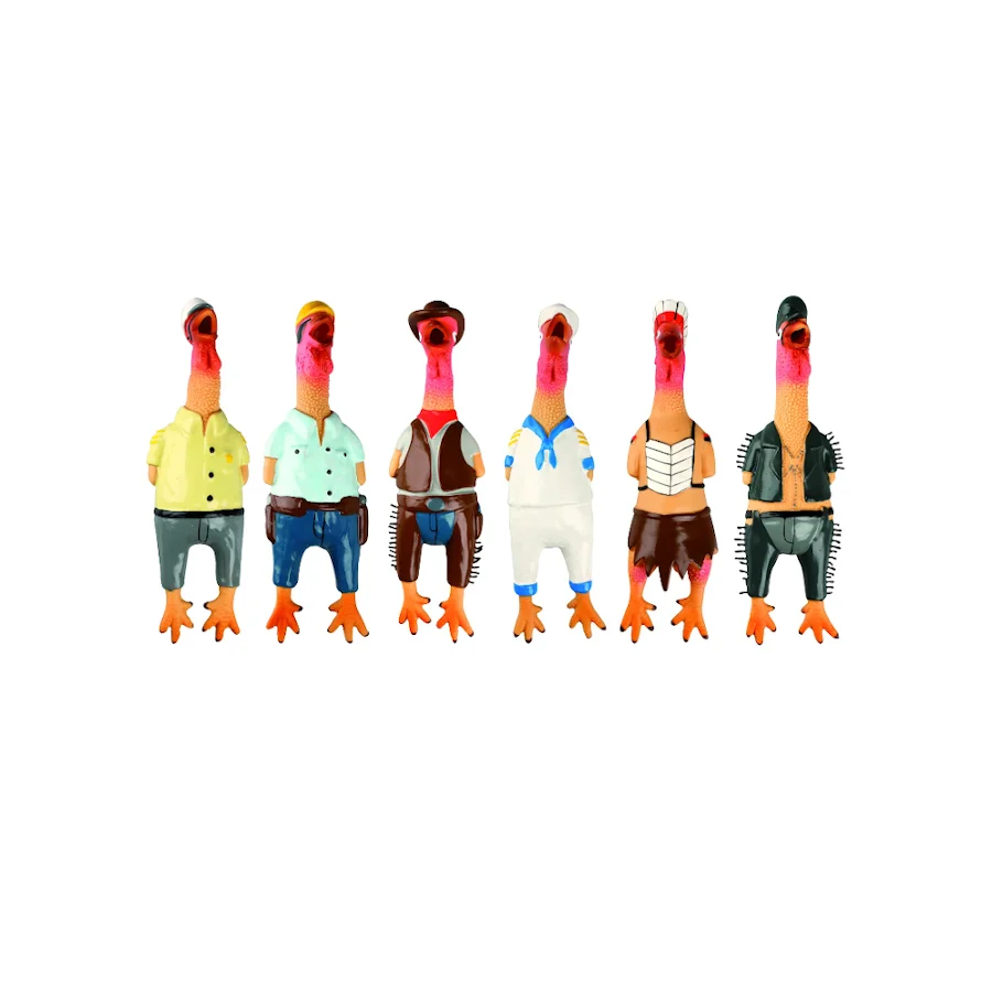 Brinquedo de peru do grupo Village People para cães, com estampa de flamingo.