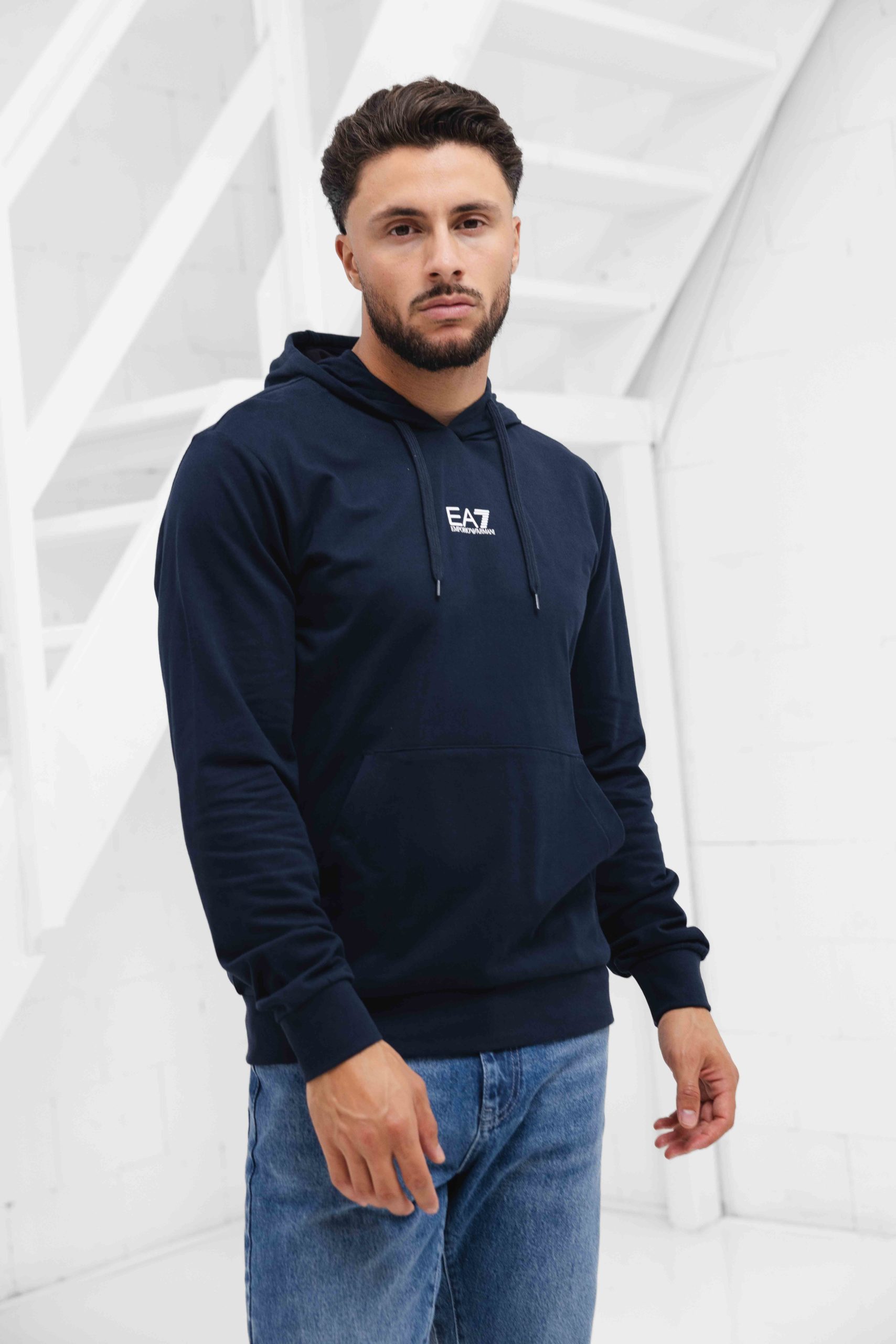 Emporio Armani EA7 8NPM32 Hoodie Heren Donkerblauw