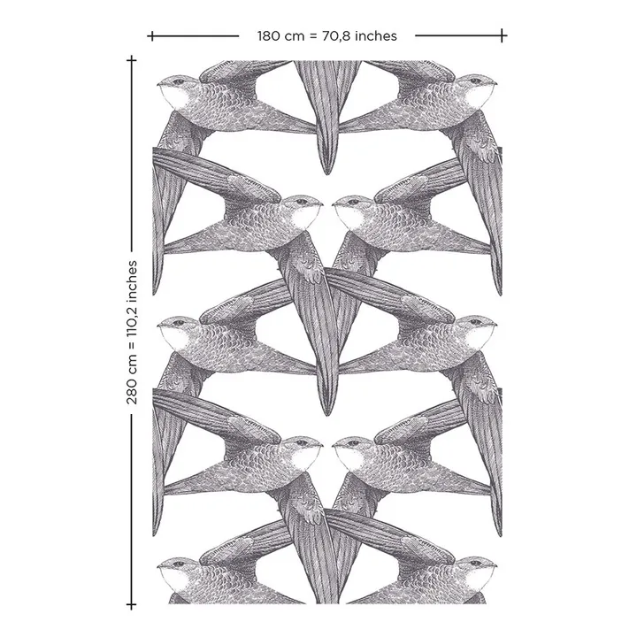 Bien Fait White Birds - 3 lès | Gris anthracite