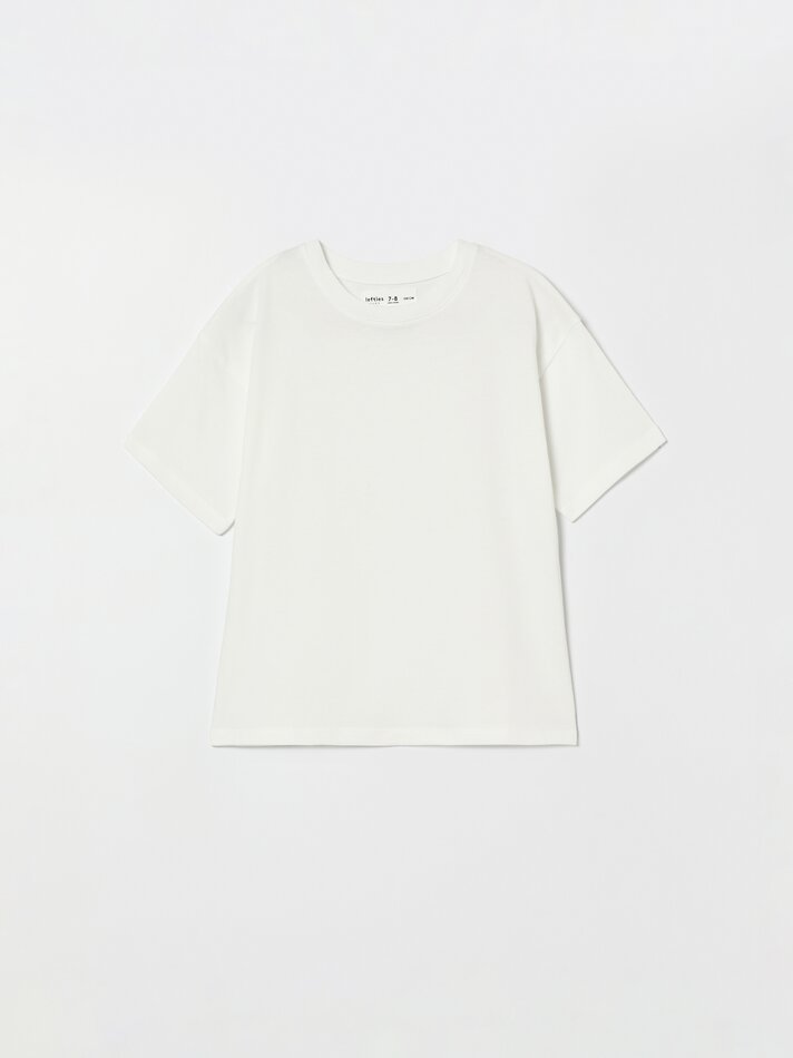 Camiseta básica de manga curta - Off-white