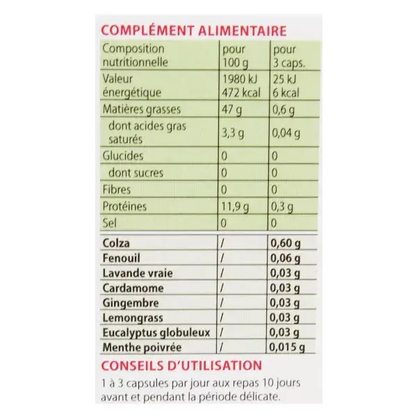 Pranarom Oleocaps 5 Ciclo Menstrual Orgânico 30 cápsulas