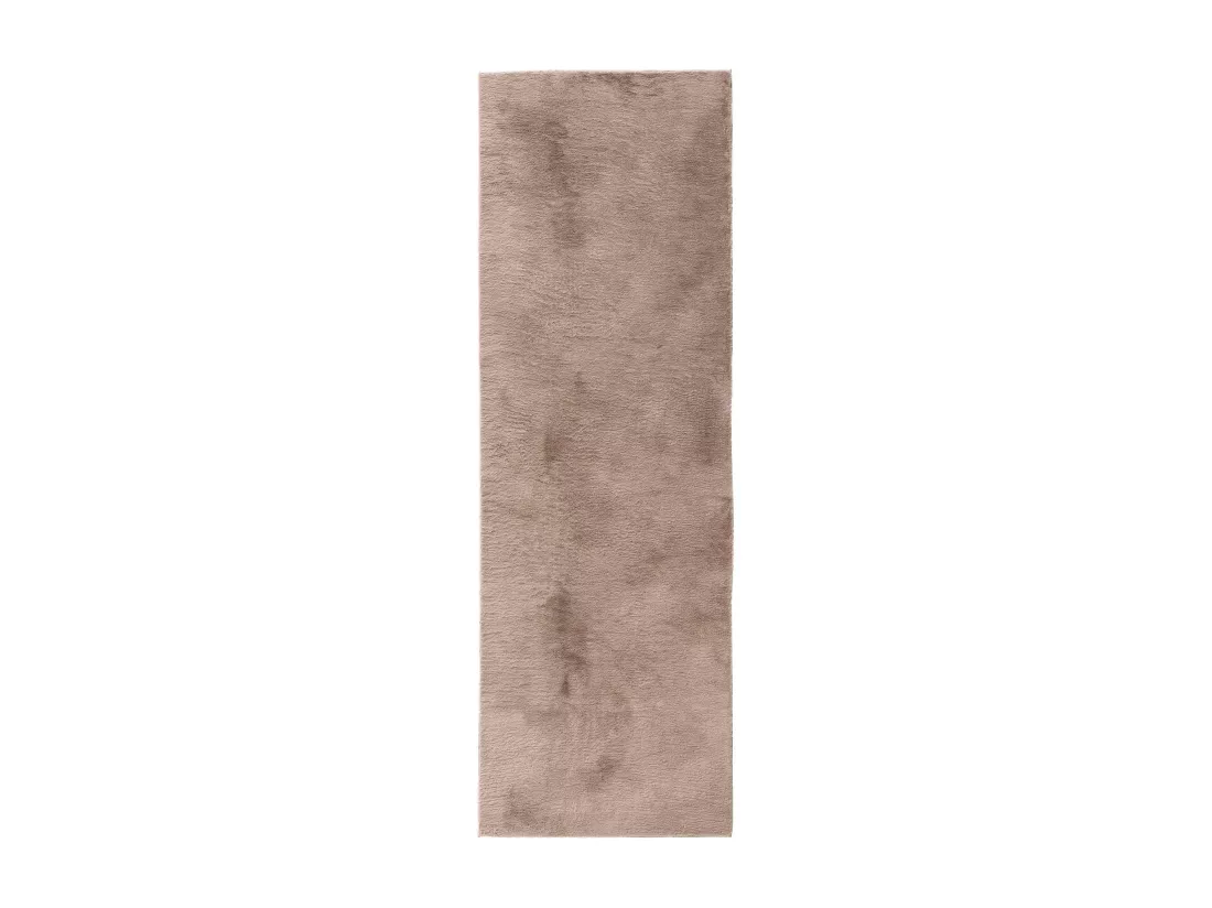 Tapis en fausse fourrure Furry Taupe 80x300 cm