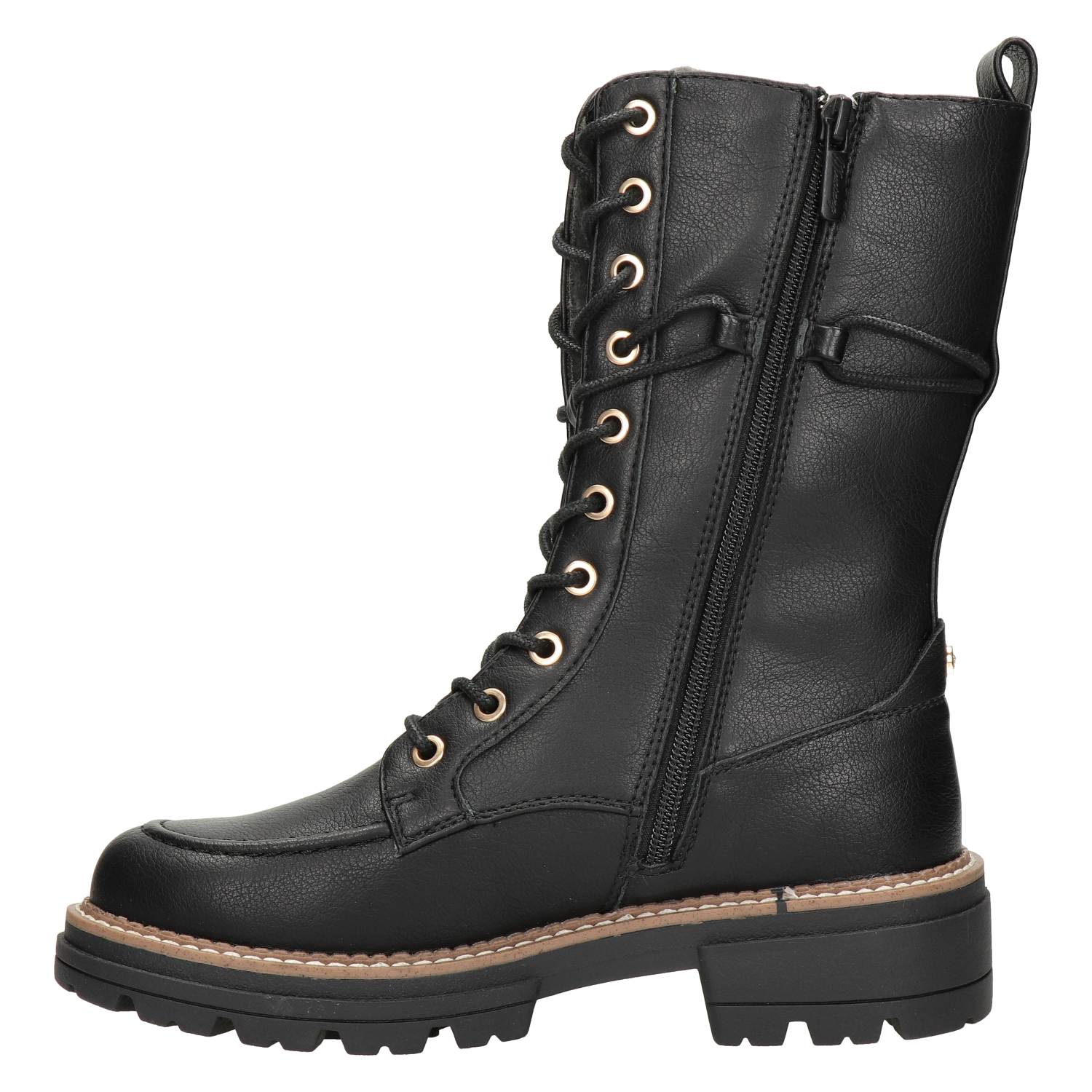 dames veterboot Mustang Zwart