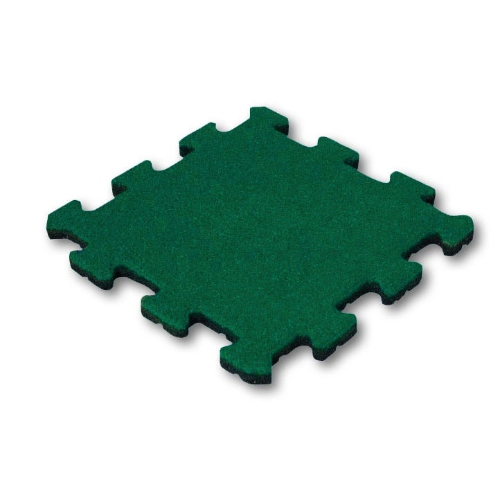 Rubberen tegel 50 mm - 50x50 cm puzzel - Groen - Middenstuk