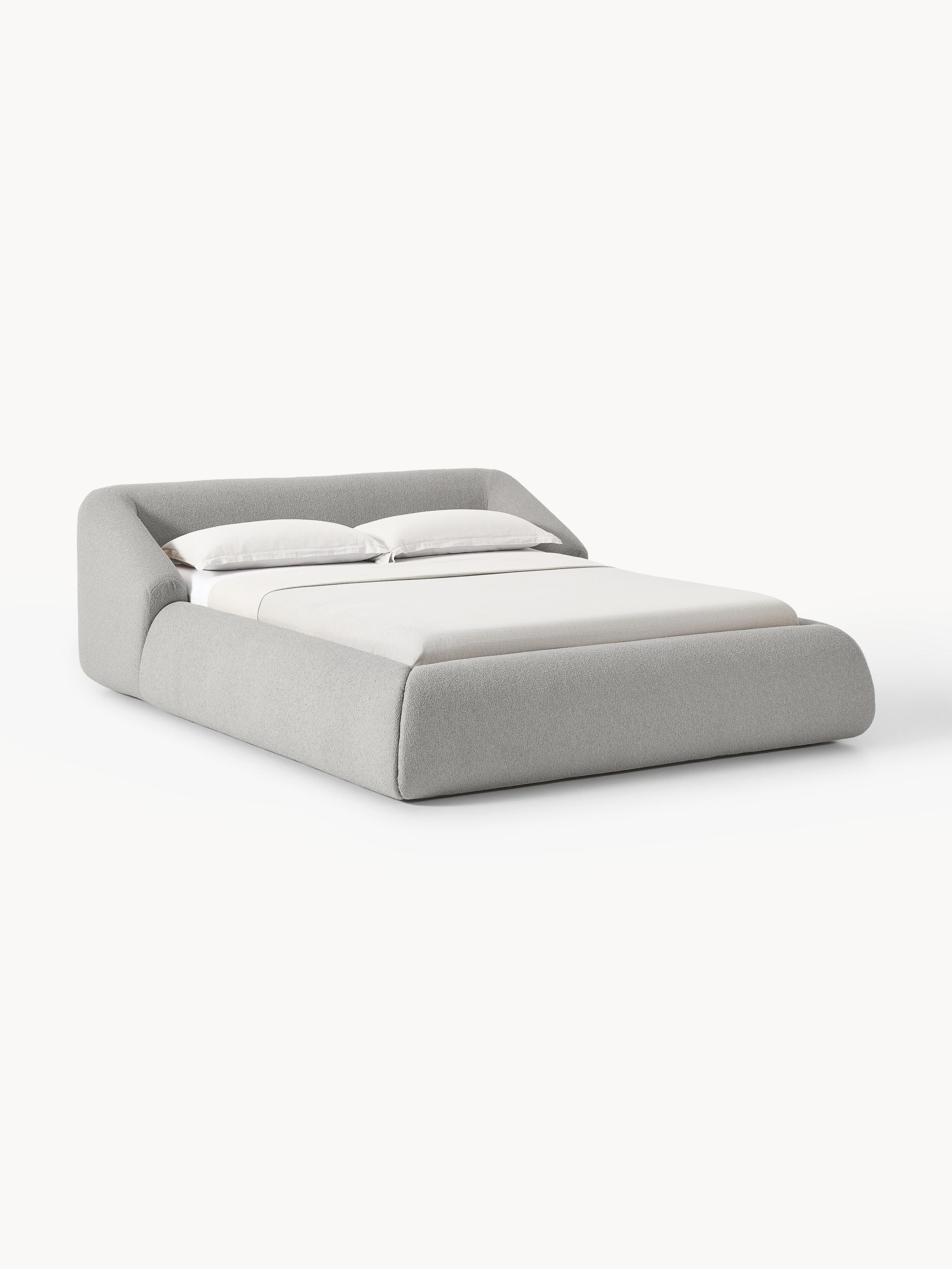 Gestoffeerd bouclé bed Sofia
