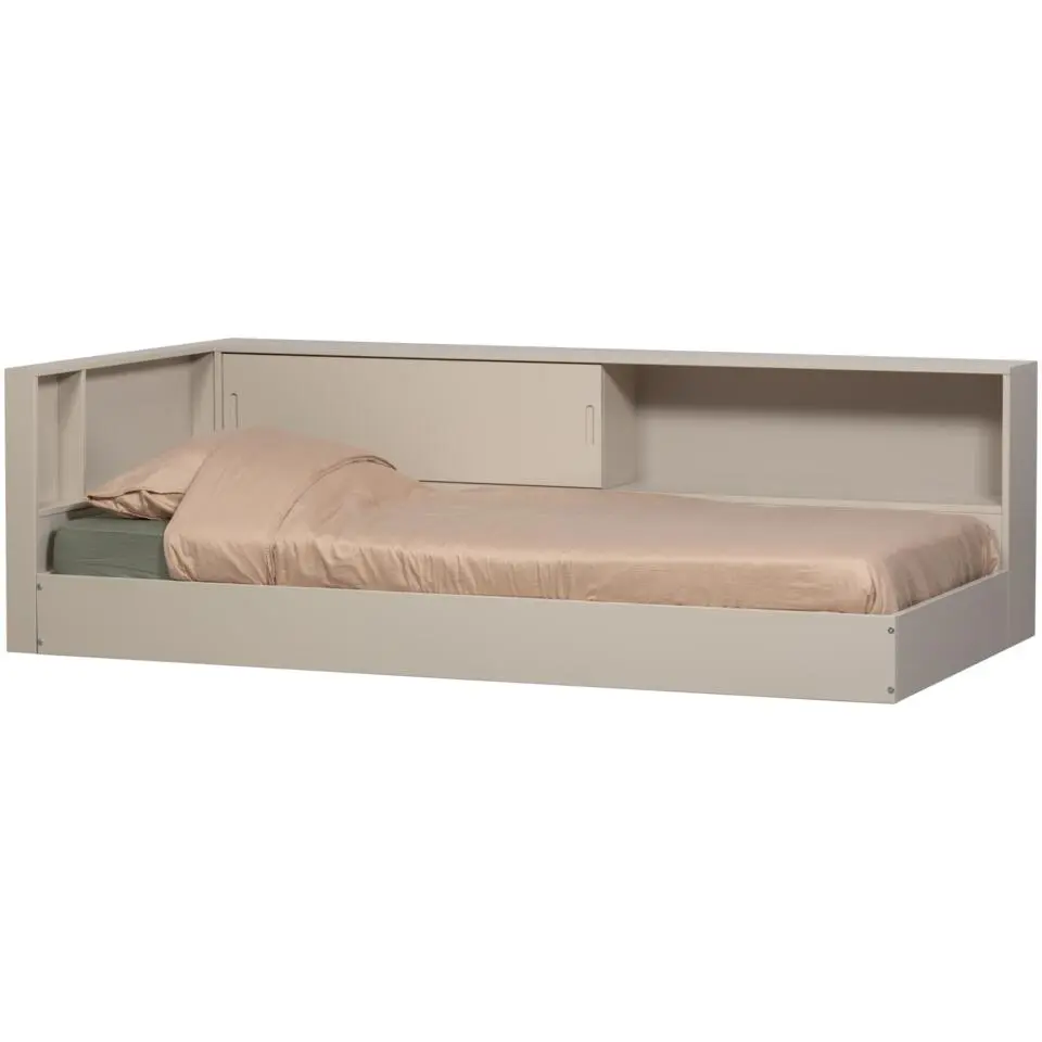 WOOOD Carter Hoekbed Links/Rechts - Grenenhout - Dust/Beige - 90x200