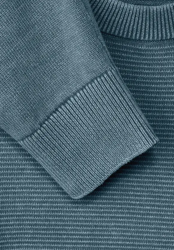 Strickpullover mit Struktur - ash blue