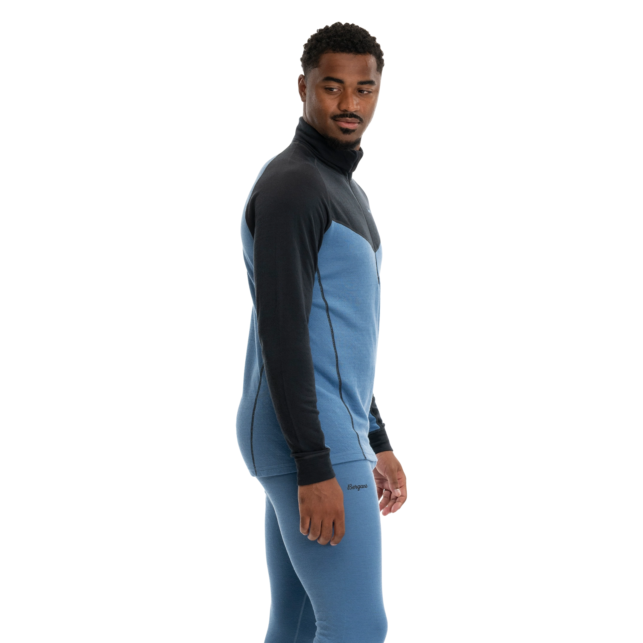 Inner:Dual Merino Half Zip Men Elemental Blue / Dark Shadow Grey