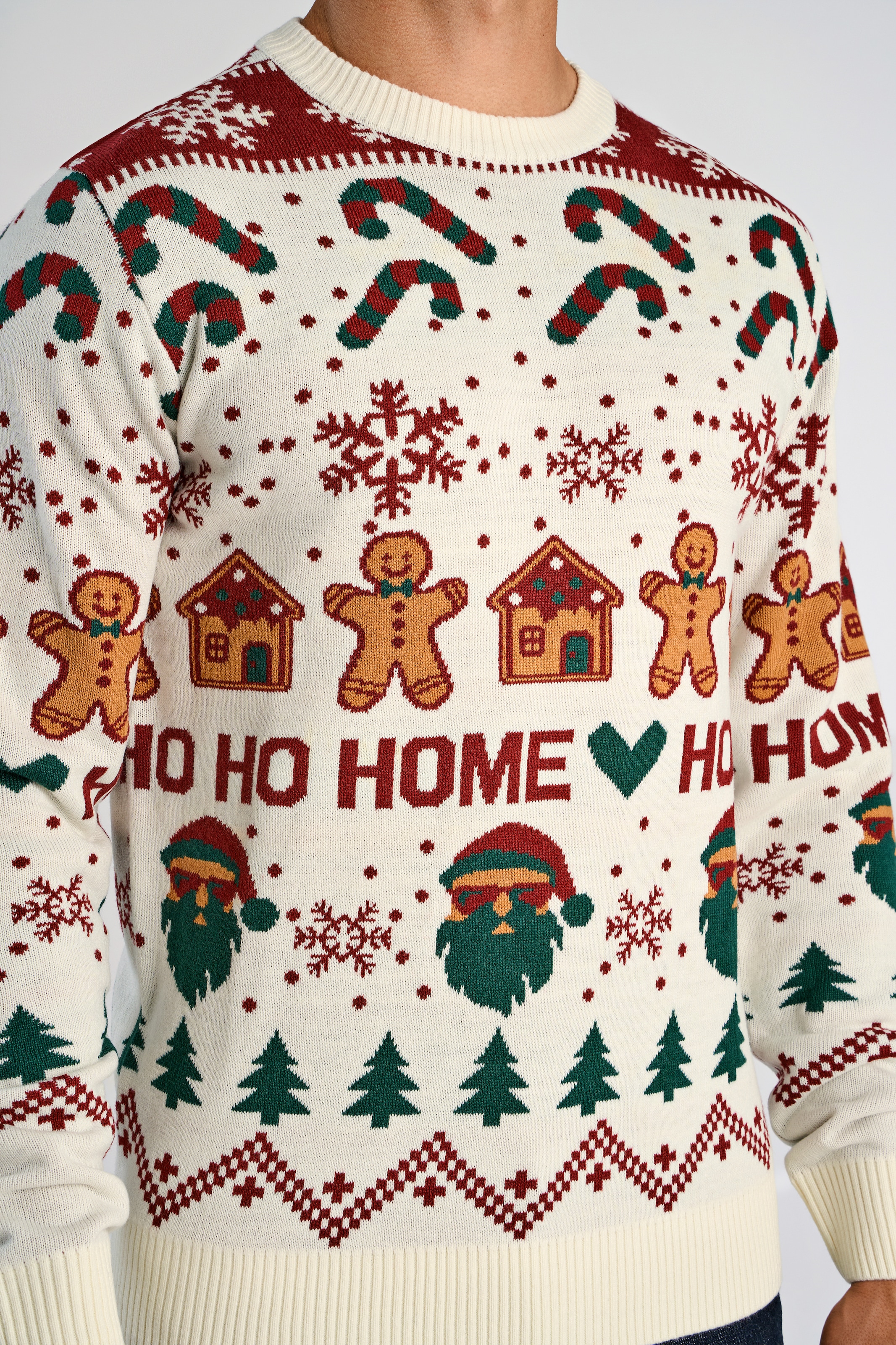 LINDBERGH Weihnachtspullover mit Intarsien Muster