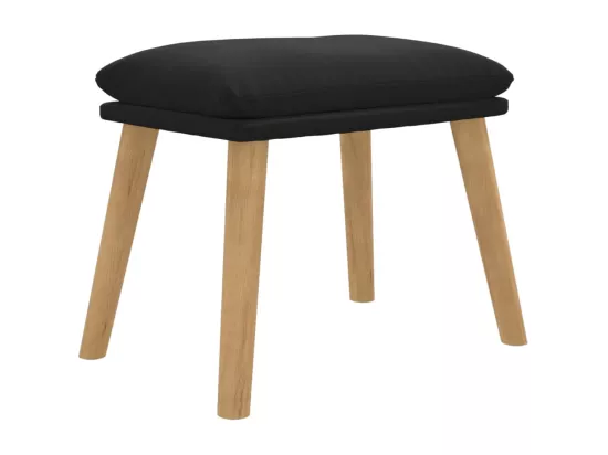 Repose-pied Noir 45x29,5x35 cm Velours