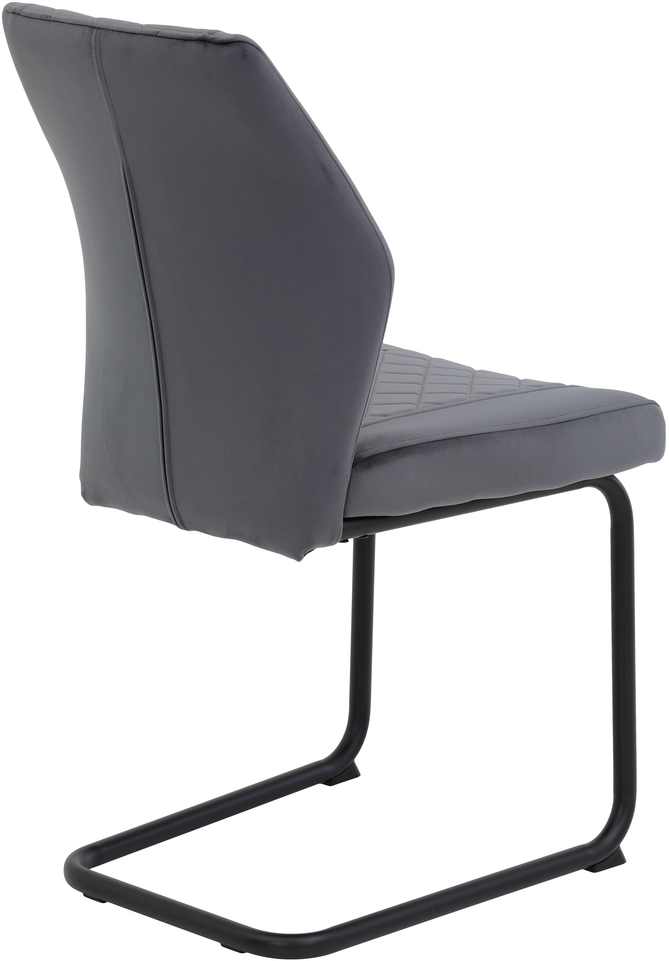 HELA Freischwinger »Freischwinger DALLAS 140kg belastbar, mit Rautensteppung« (Set) 4 Stk.Esszimmerstuhl, Rücken und Sitz ergonomisch gepolstert