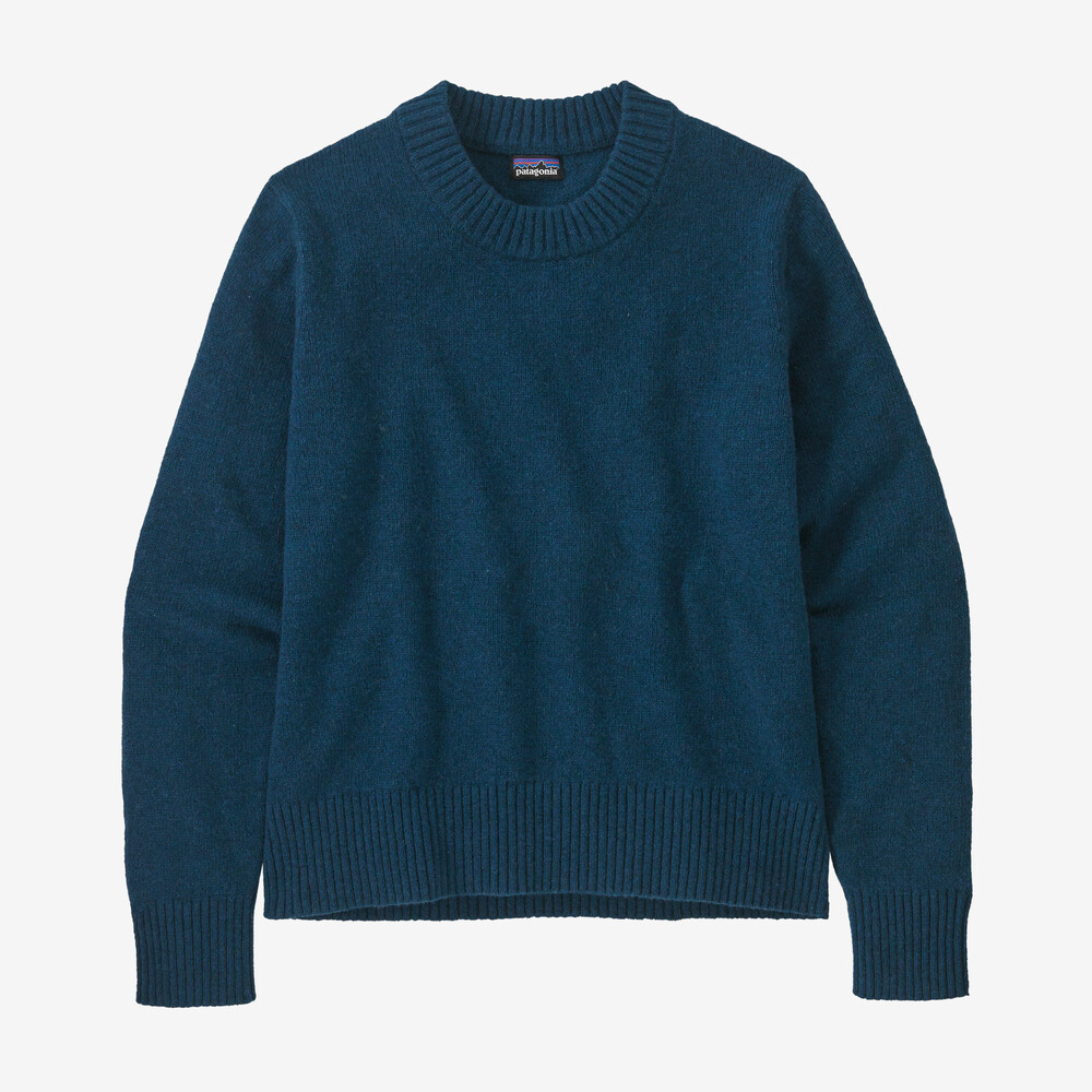 Damenpullover mit Rundhalsausschnitt aus recyceltem Wollmischgewebe