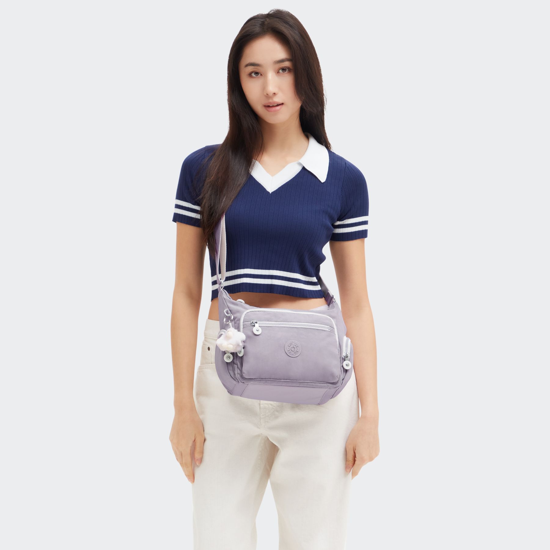 GABBIE S Petit sac bandoulière à compartiments multiples - Tender Grey