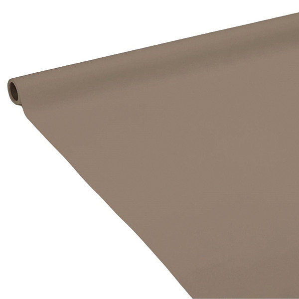 Nappe en airlaid, coloris taupe, le rouleau de 1,20 x 15 m