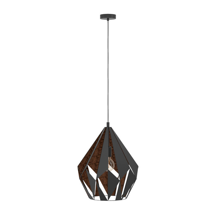 Eglo Carlton pendel Ø38,5 cm sort/kobber