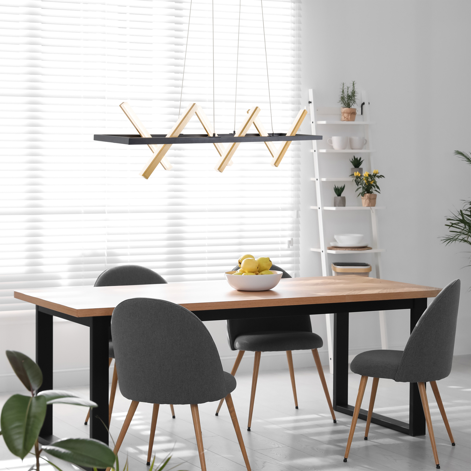 LED-Pendelleuchte - gold - 100 cm