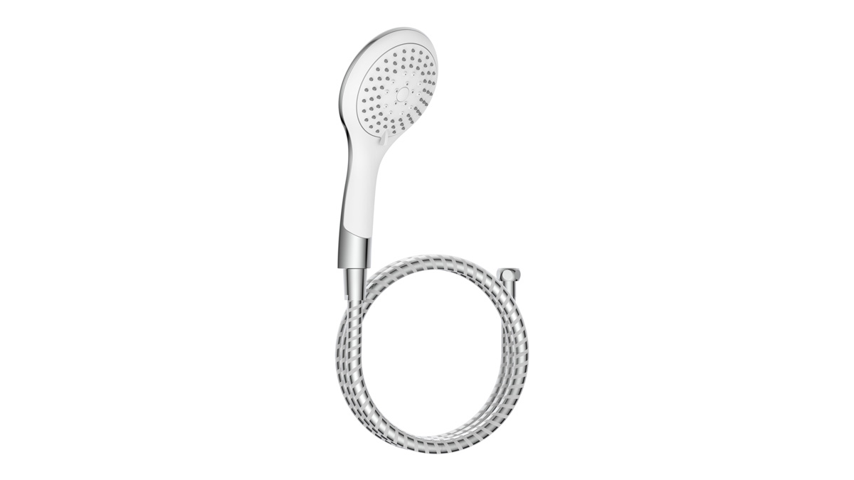 Schutte Broadway handdoucheset 5 standen chroom/wit