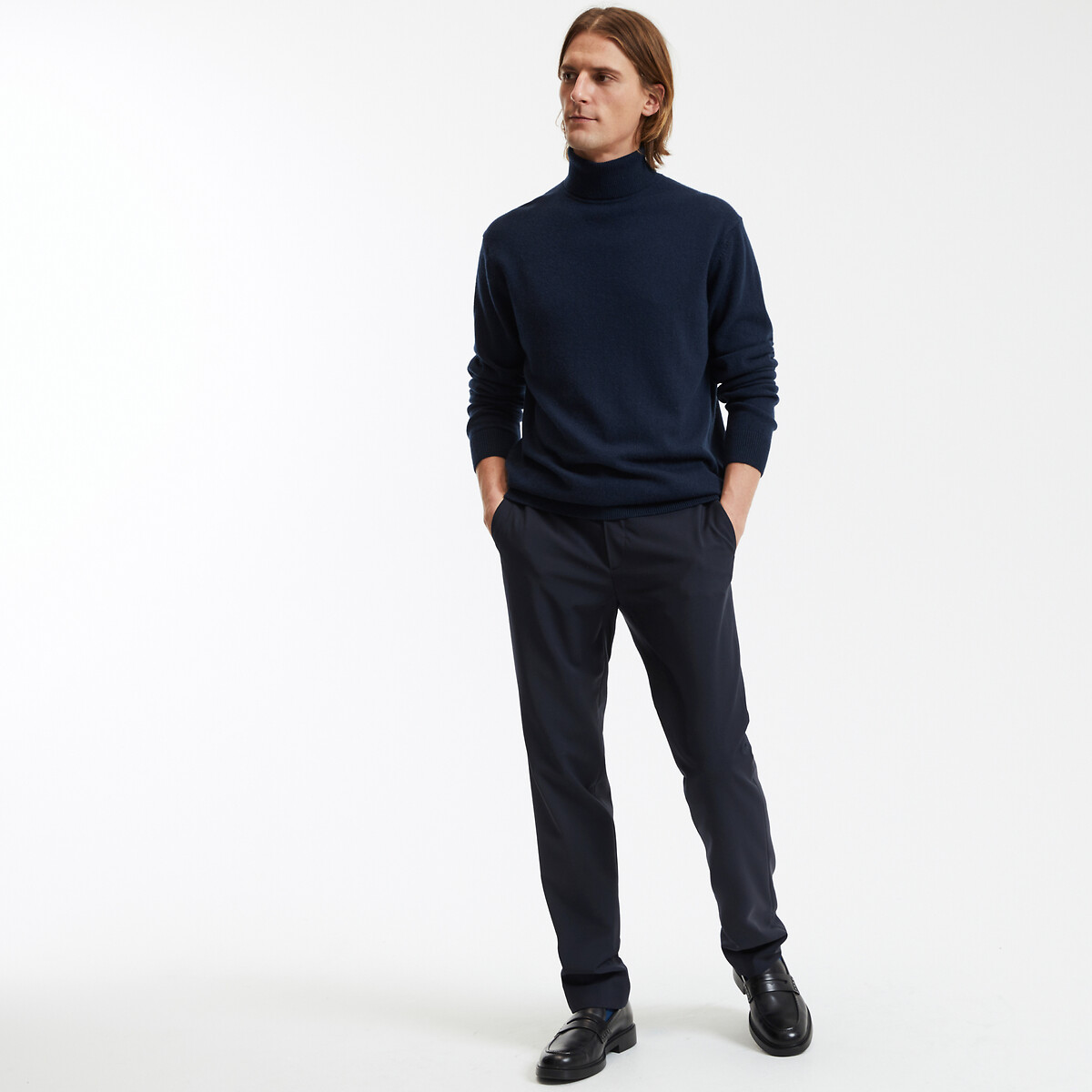 COLEÇÕES LA REDOUTE<br>Suéter de gola alta em cashmere, fabricado na Europa