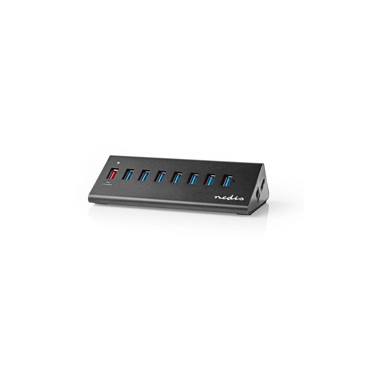 Nedis USB-hub | USB Micro-B Female | USB-A Hun | 8-Port port(s) | QC3.0 / USB 3.2 Gen 1 | Nettstrøm drevet / USB-Strøm | 5 Gbps | 8x USB