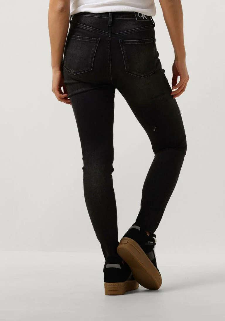 CALVIN KLEIN zwarte calvin klein skinny jeans high rise super skinny ankle