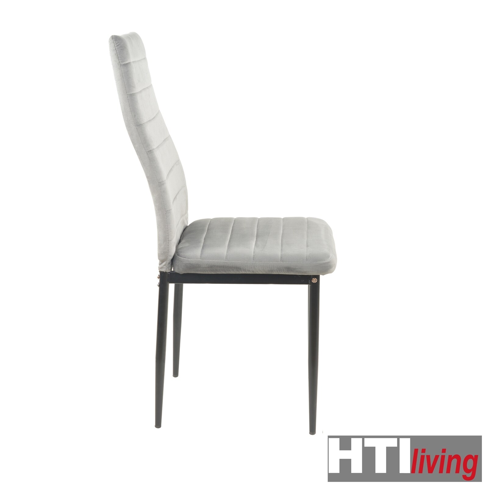 HTI-Living Stuhl Memphis Velvet Hellgrau