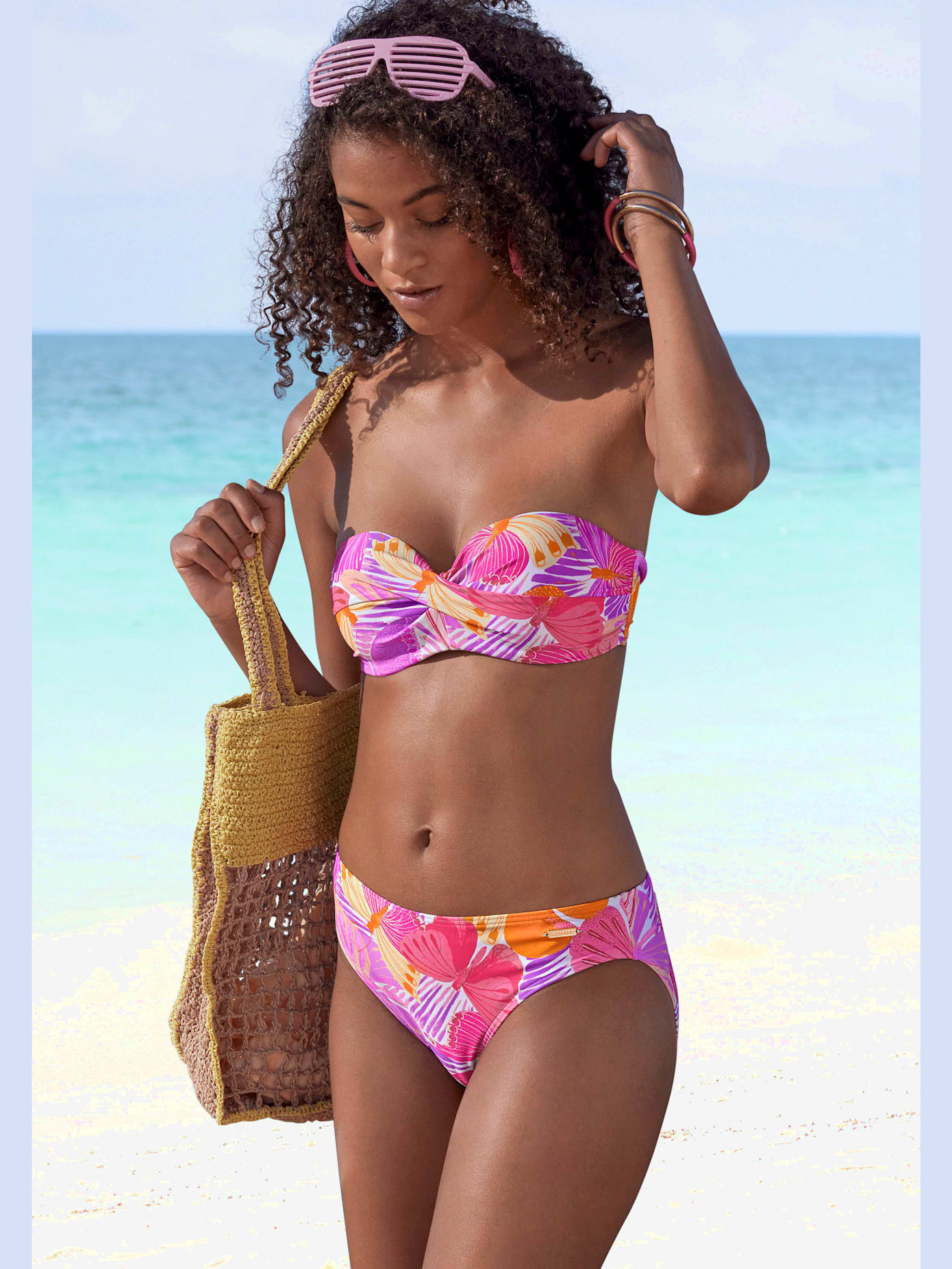 Bas de maillot de bain motif papillons