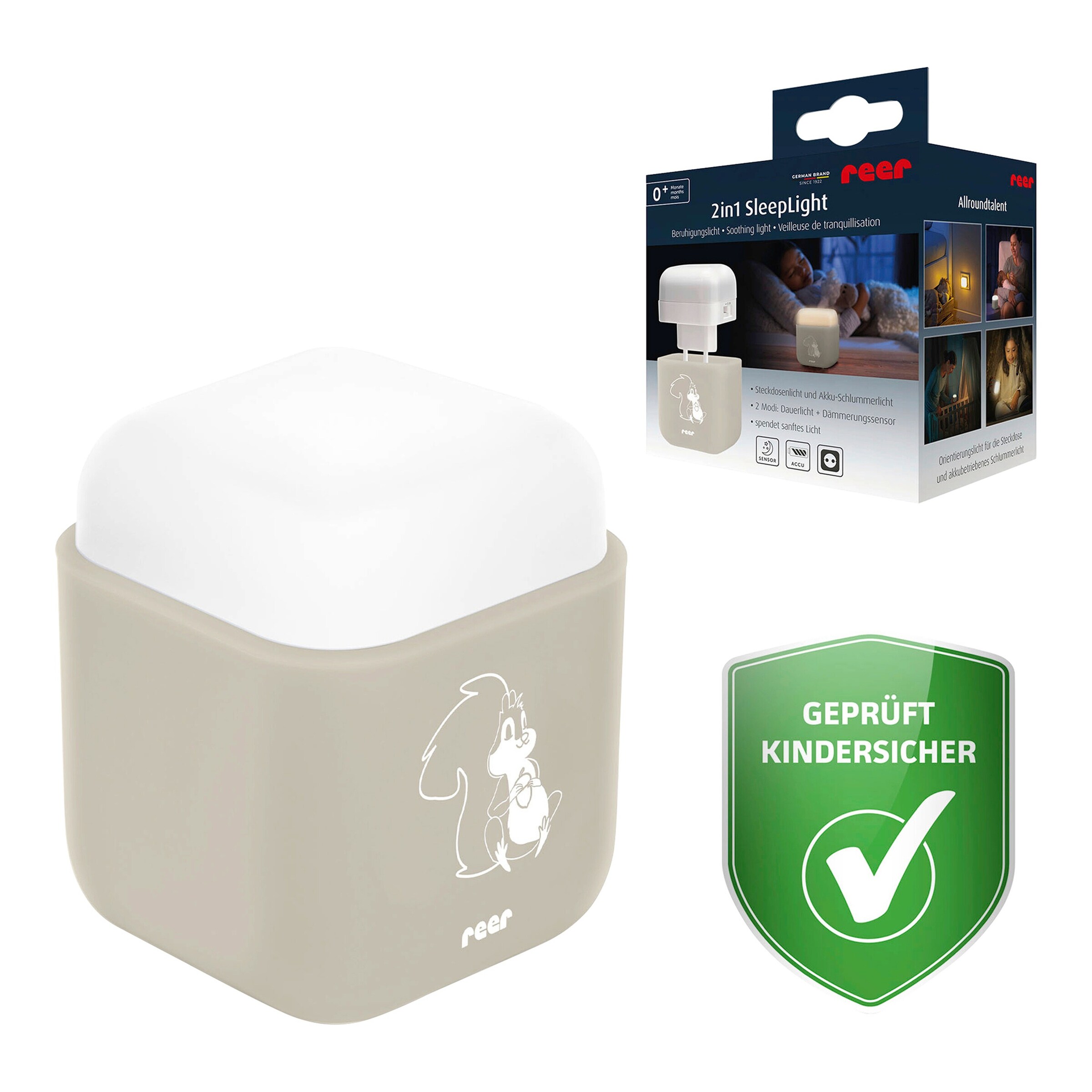 reer LED-Nachtlicht 2in1 SleepLight Creme