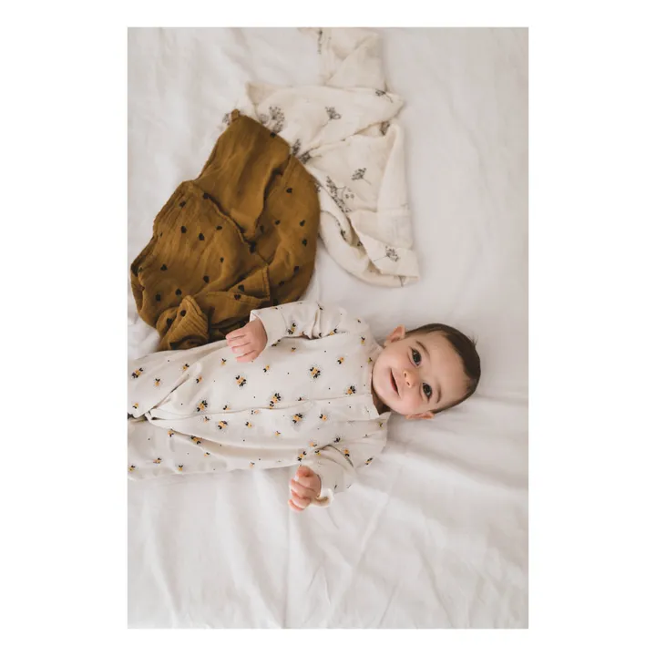 Rose in April Pyjama à pieds en jersey Amalia Pomme | Jaune